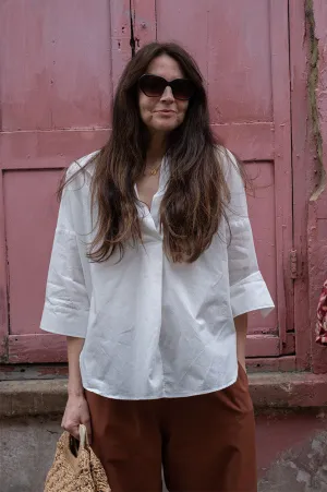Grace & Mila Pavel Poplin Ecru Shirt