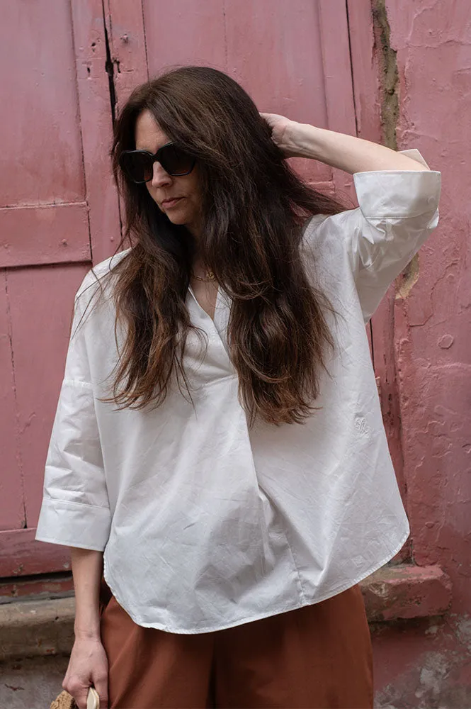 Grace & Mila Pavel Poplin Ecru Shirt