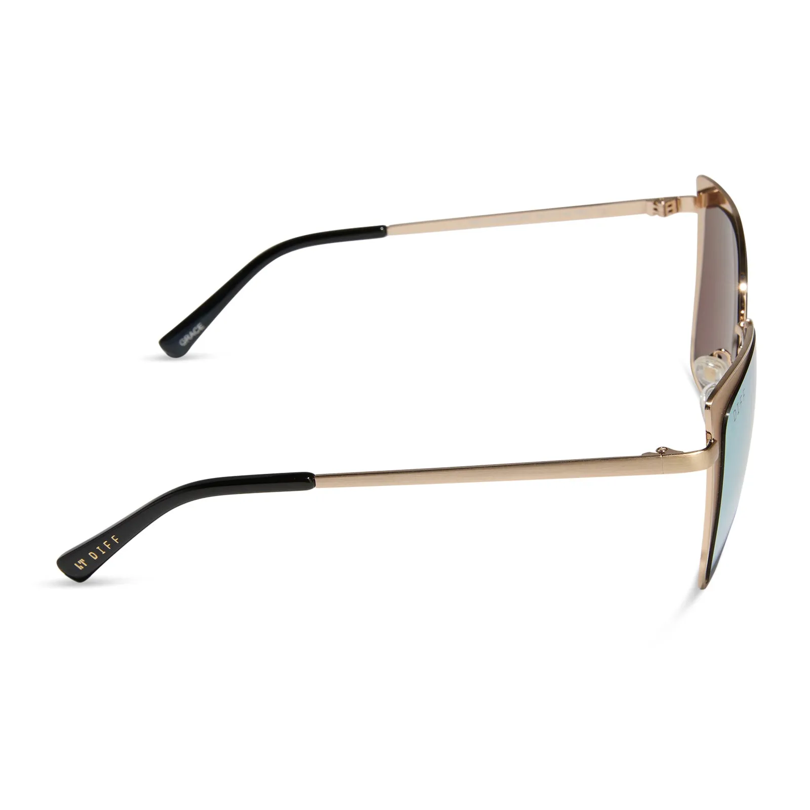 GRACE - BRUSHED GOLD   CHERRY BLOSSOM MIRROR SUNGLASSES