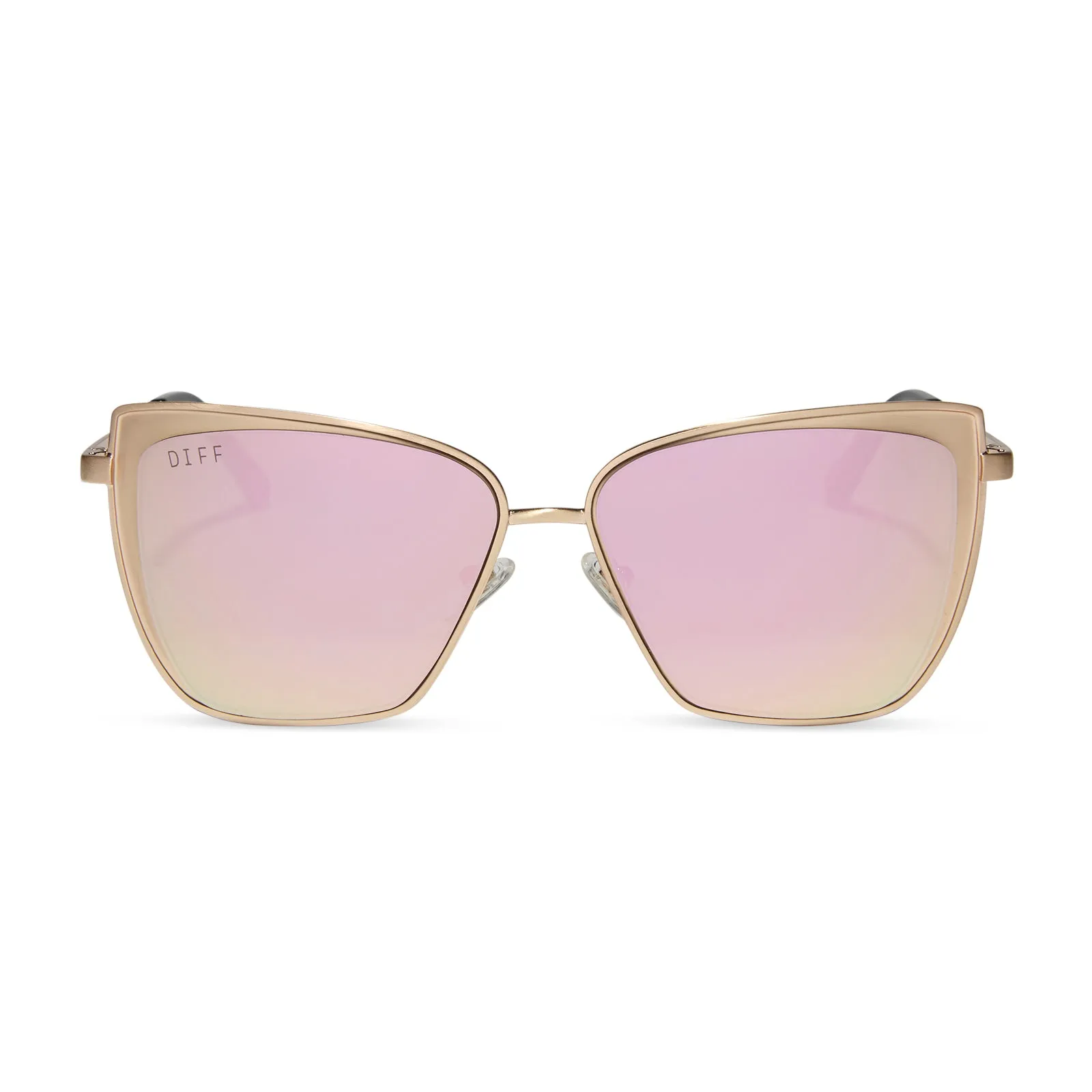 GRACE - BRUSHED GOLD   CHERRY BLOSSOM MIRROR SUNGLASSES