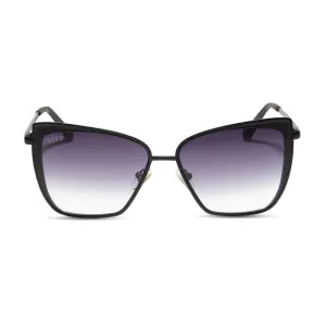 GRACE - MATTE BLACK   GREY GRADIENT SHARP SUNGLASSES