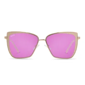 GRACE - ROSE GOLD   PINK MIRROR SUNGLASSES