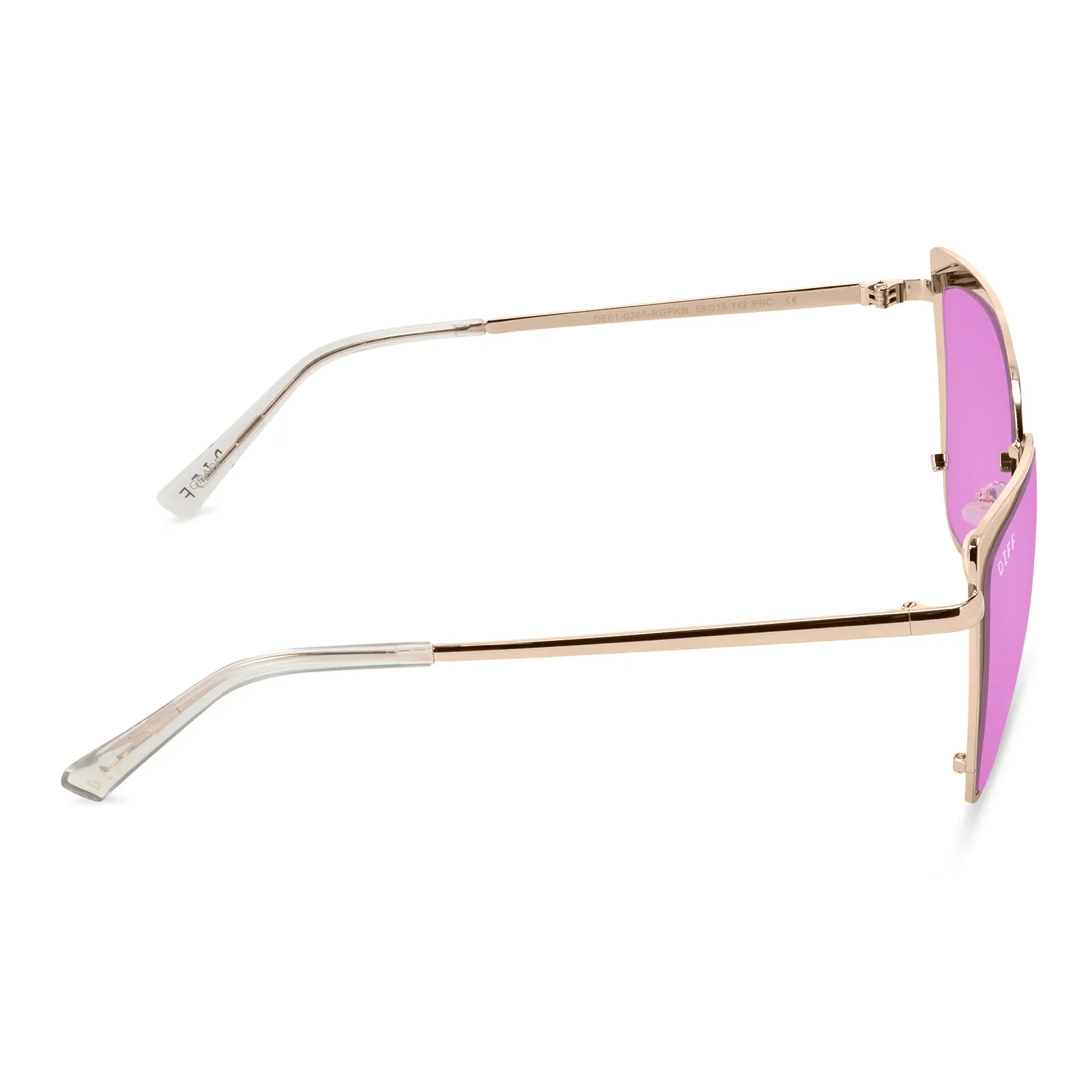 GRACE - ROSE GOLD   PINK MIRROR SUNGLASSES