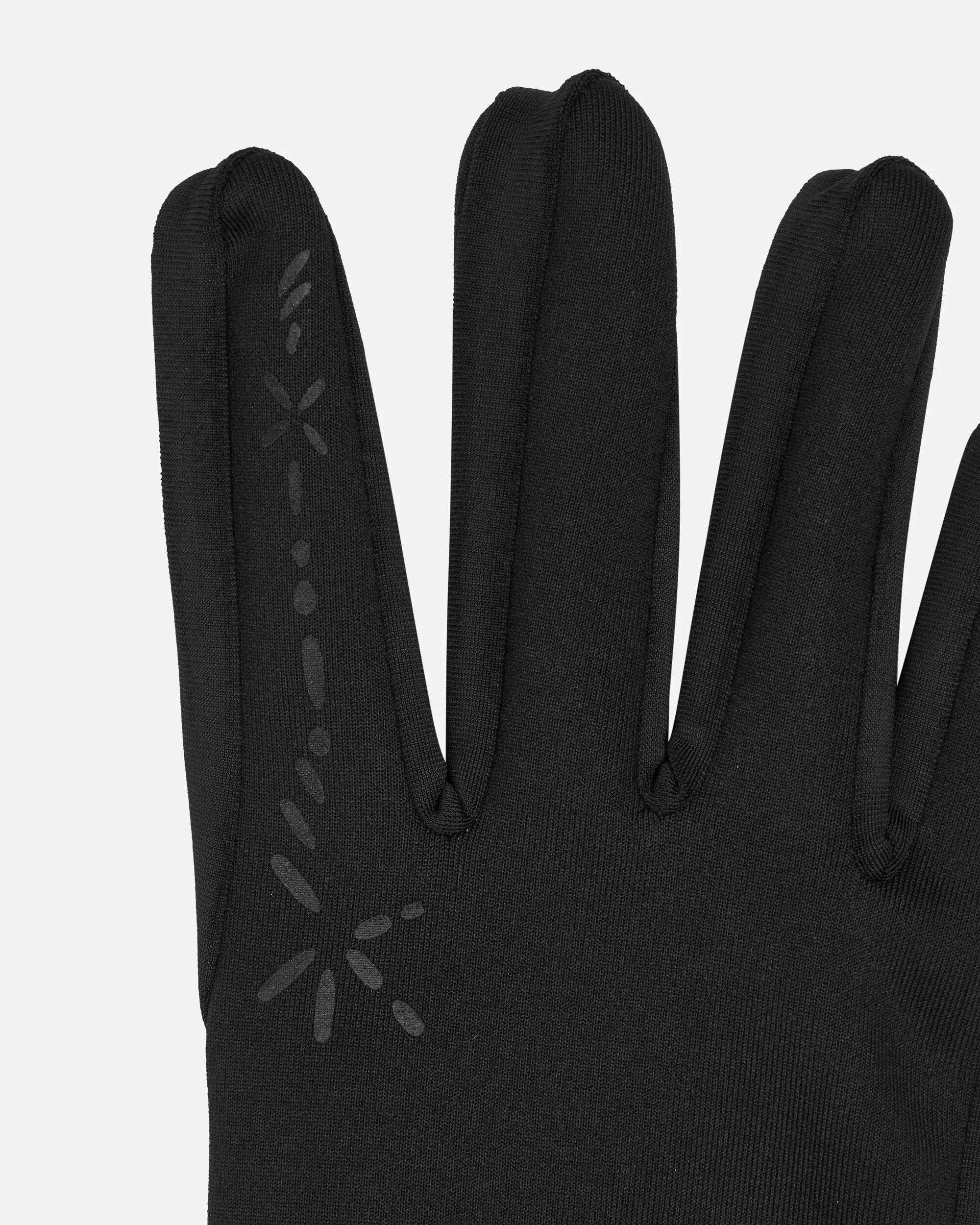 Graphic Long Gloves Black