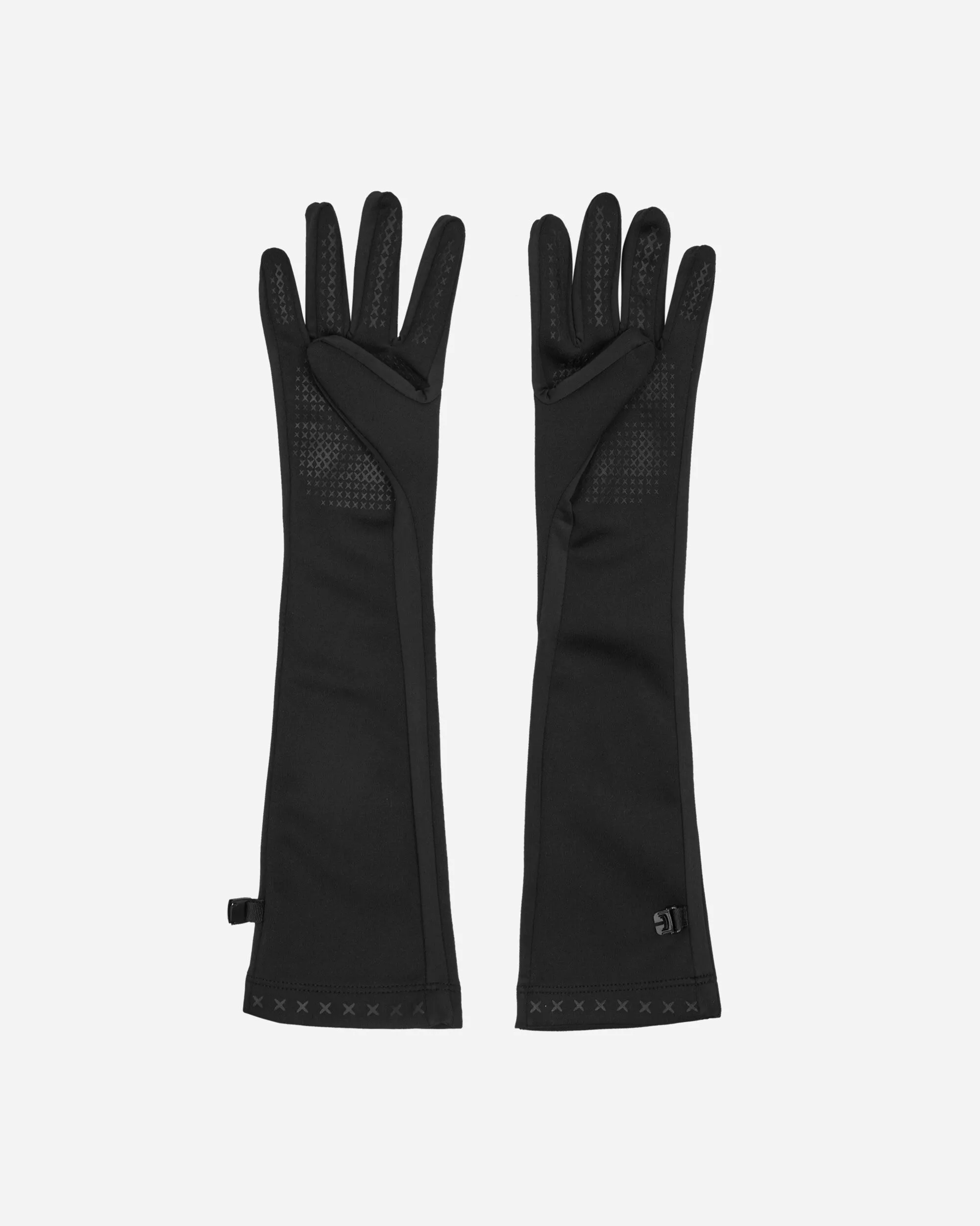 Graphic Long Gloves Black