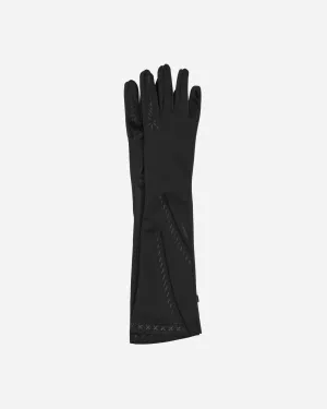 Graphic Long Gloves Black