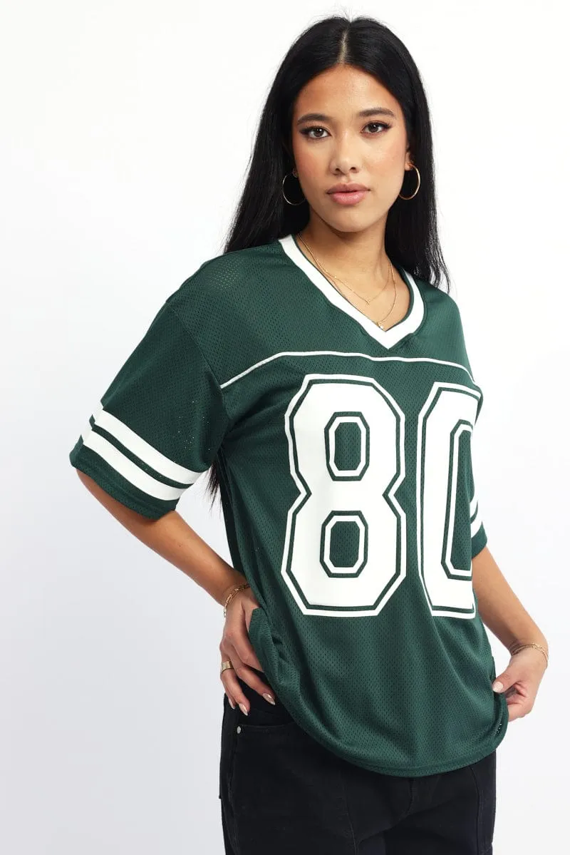 Green Sport Tee Short Sleeve