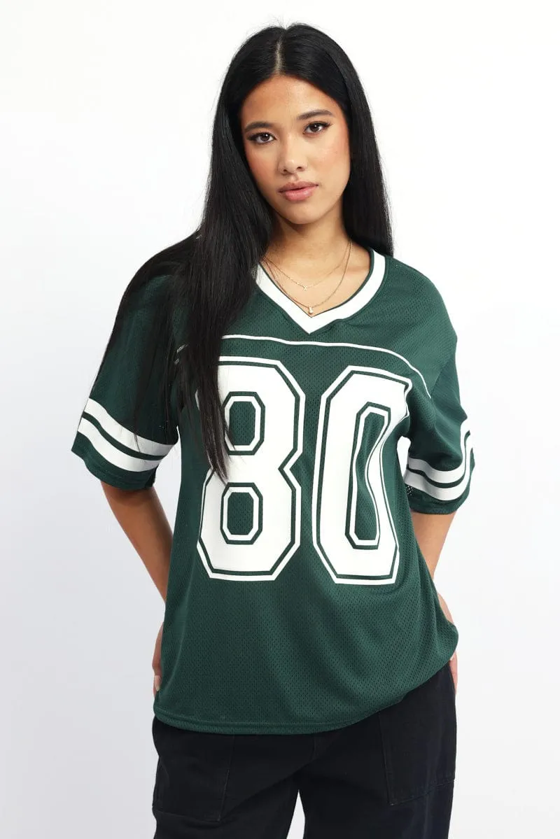 Green Sport Tee Short Sleeve
