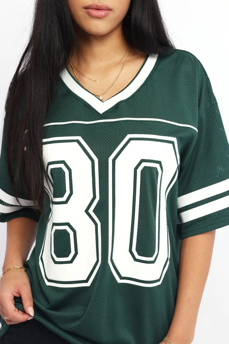 Green Sport Tee Short Sleeve