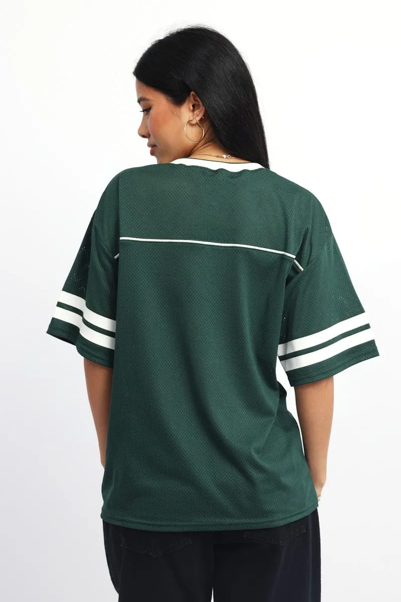 Green Sport Tee Short Sleeve