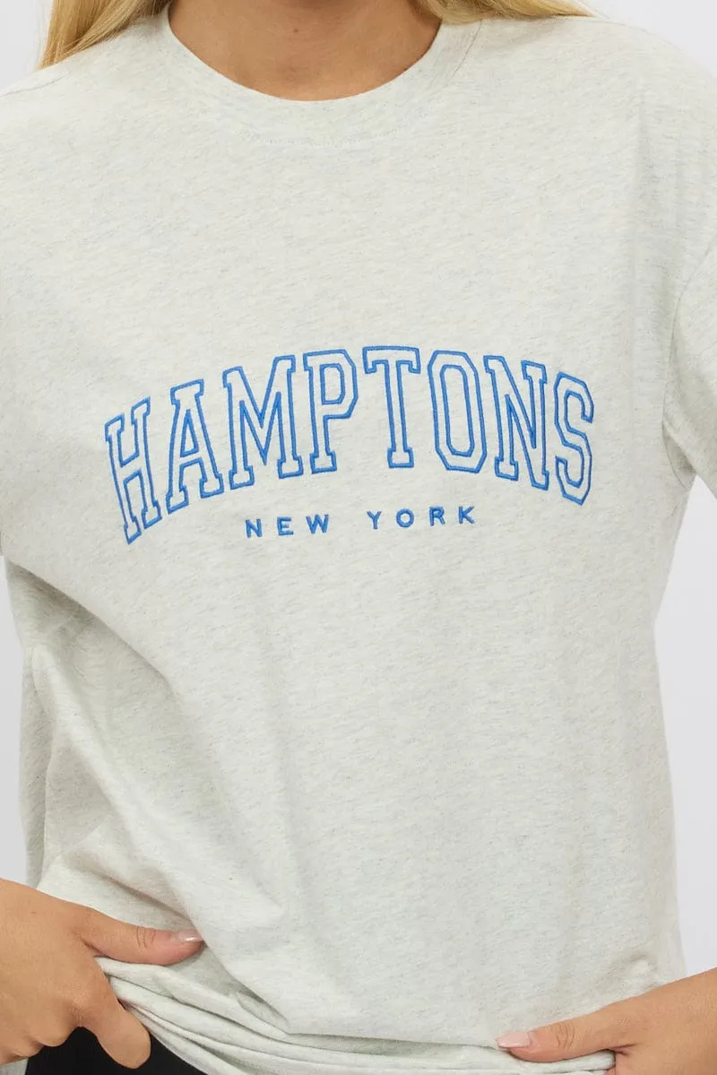 Grey Graphic Tee Short Sleeve