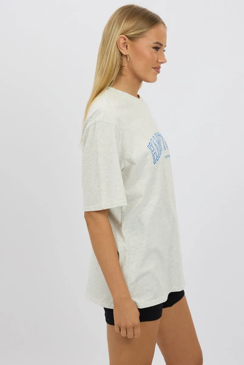 Grey Graphic Tee Short Sleeve