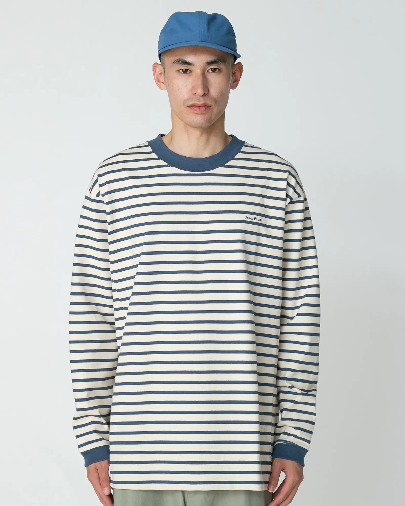 Heavy Cotton Border Long Sleeve T-Shirt