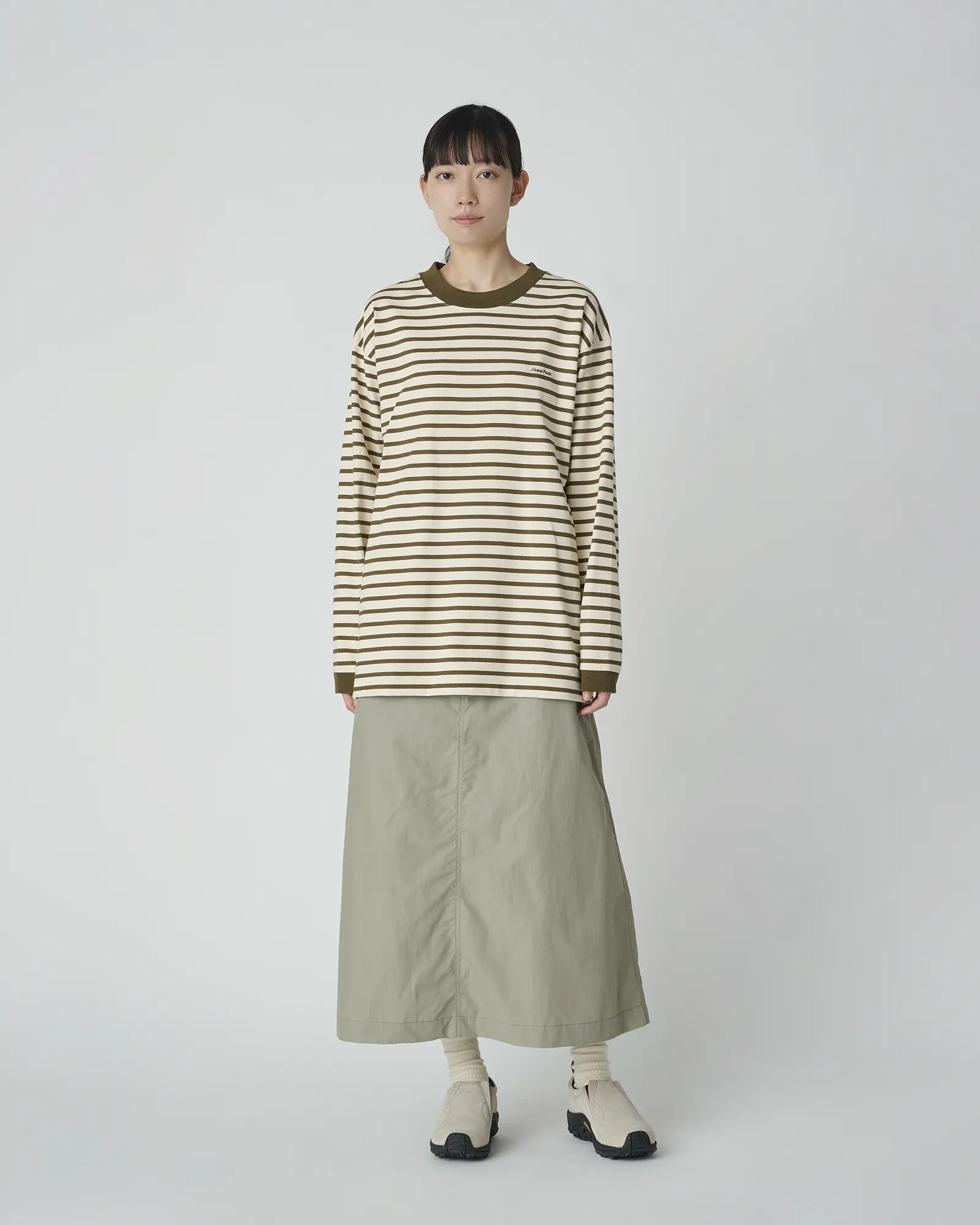 Heavy Cotton Border Long Sleeve T-Shirt