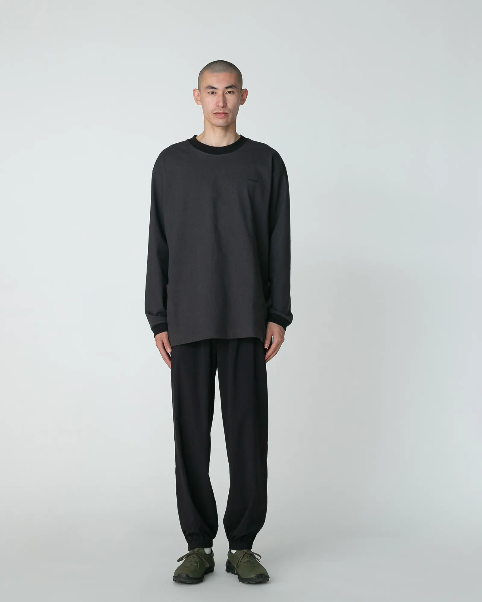 Heavy Cotton Border Long Sleeve T-Shirt