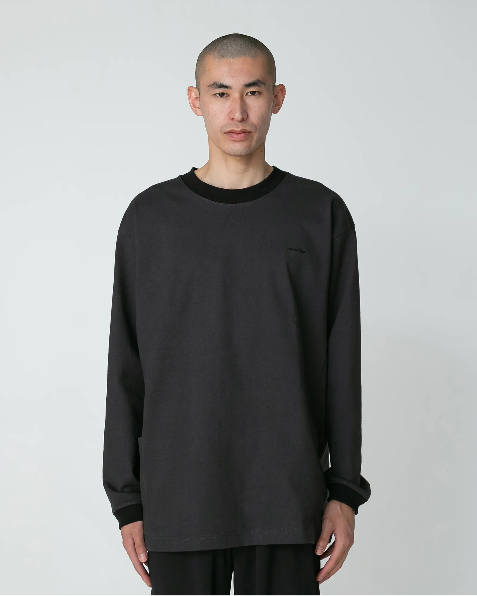 Heavy Cotton Border Long Sleeve T-Shirt