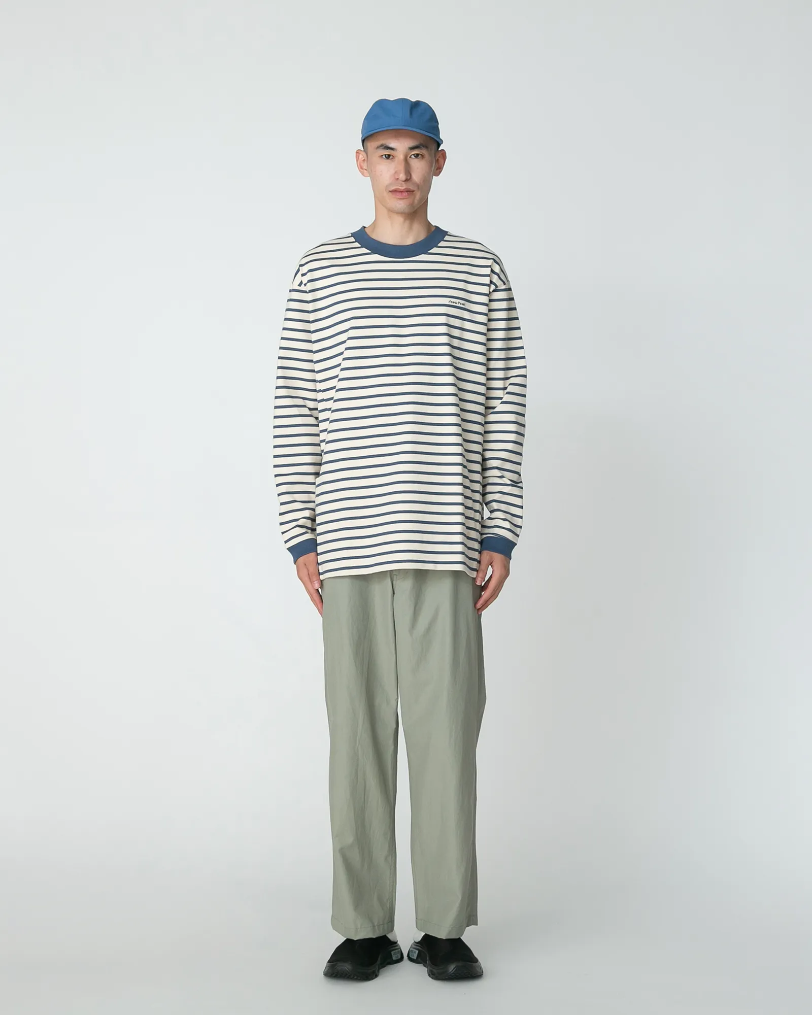 Heavy Cotton Border Long Sleeve T-Shirt