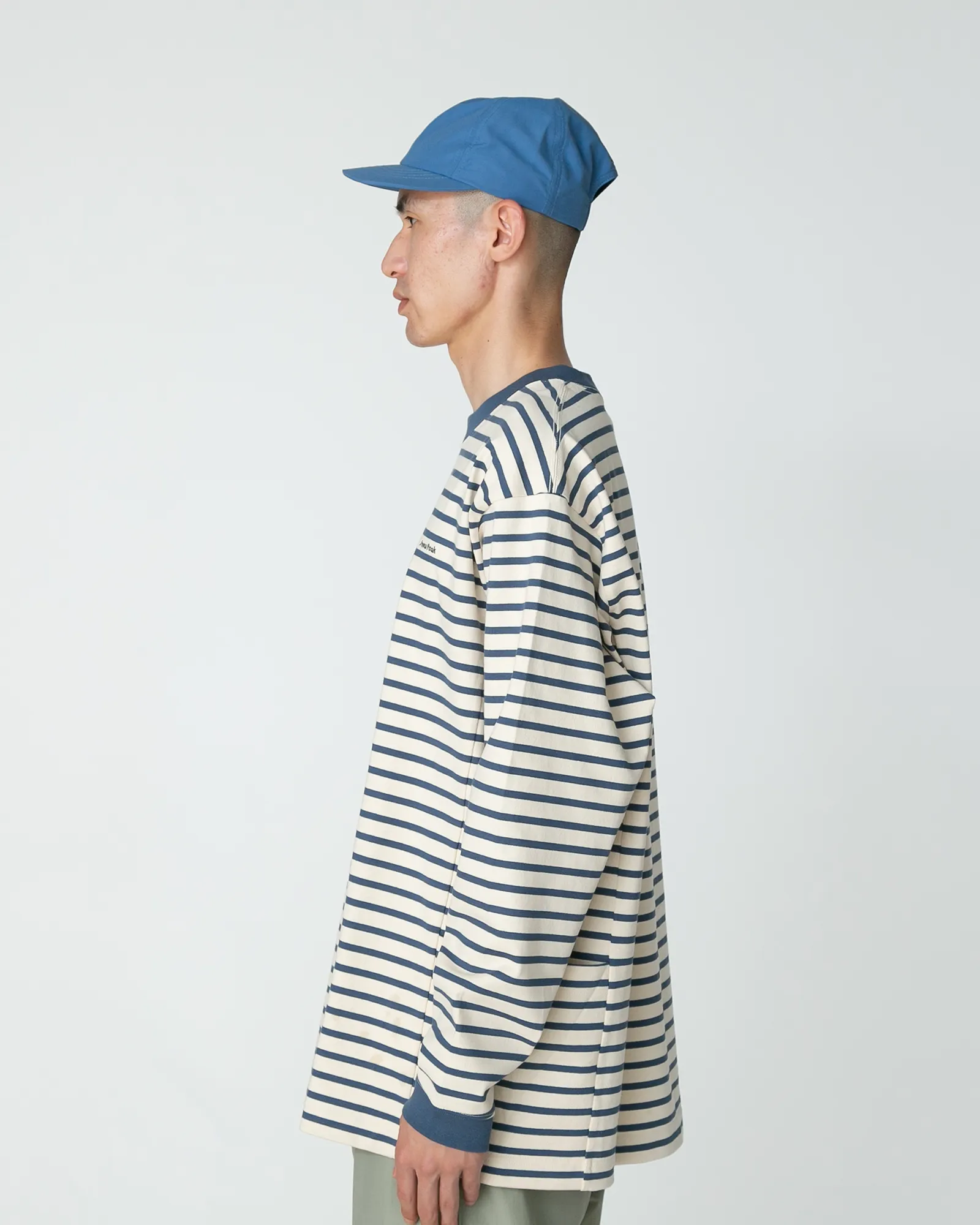Heavy Cotton Border Long Sleeve T-Shirt