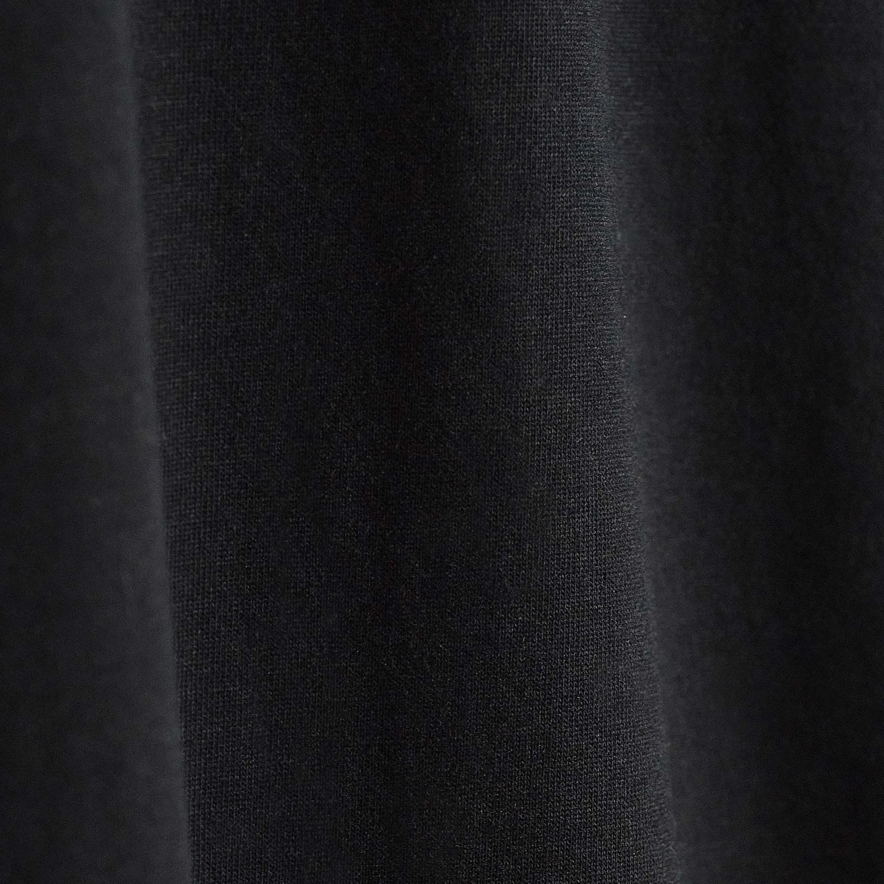 Heavy Luxe Jersey Long Sleeve Polo - Black