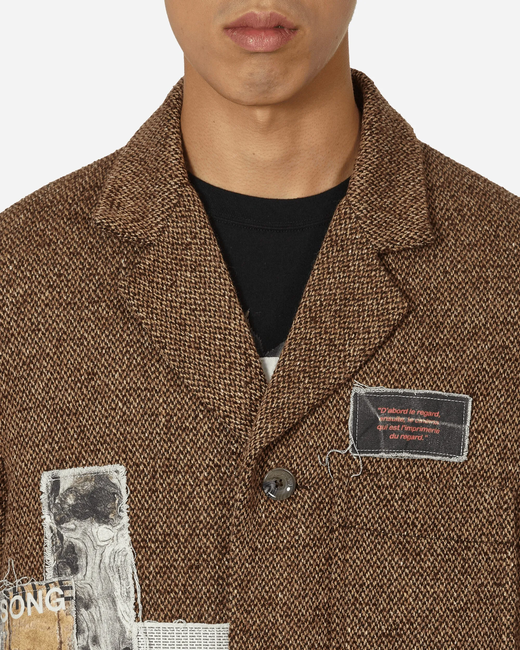 High Lapel Raglan Coat Brown