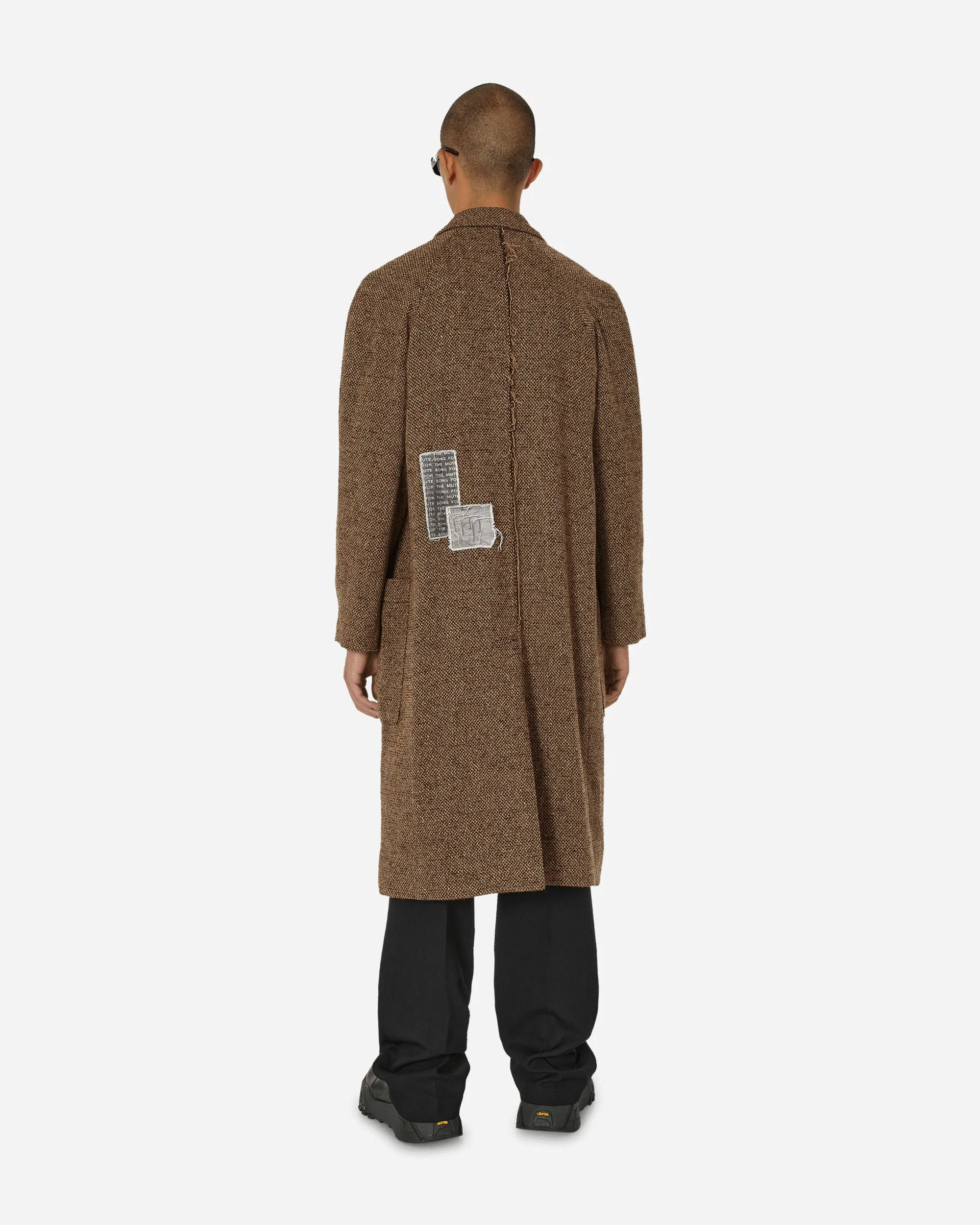 High Lapel Raglan Coat Brown