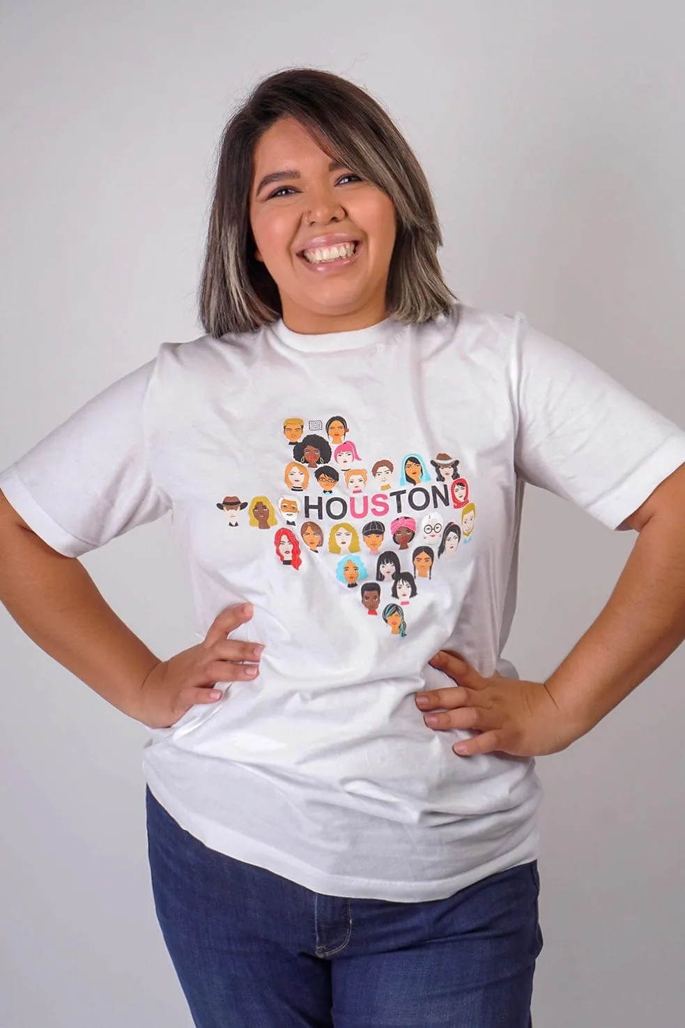 Houston Us T-Shirt in White