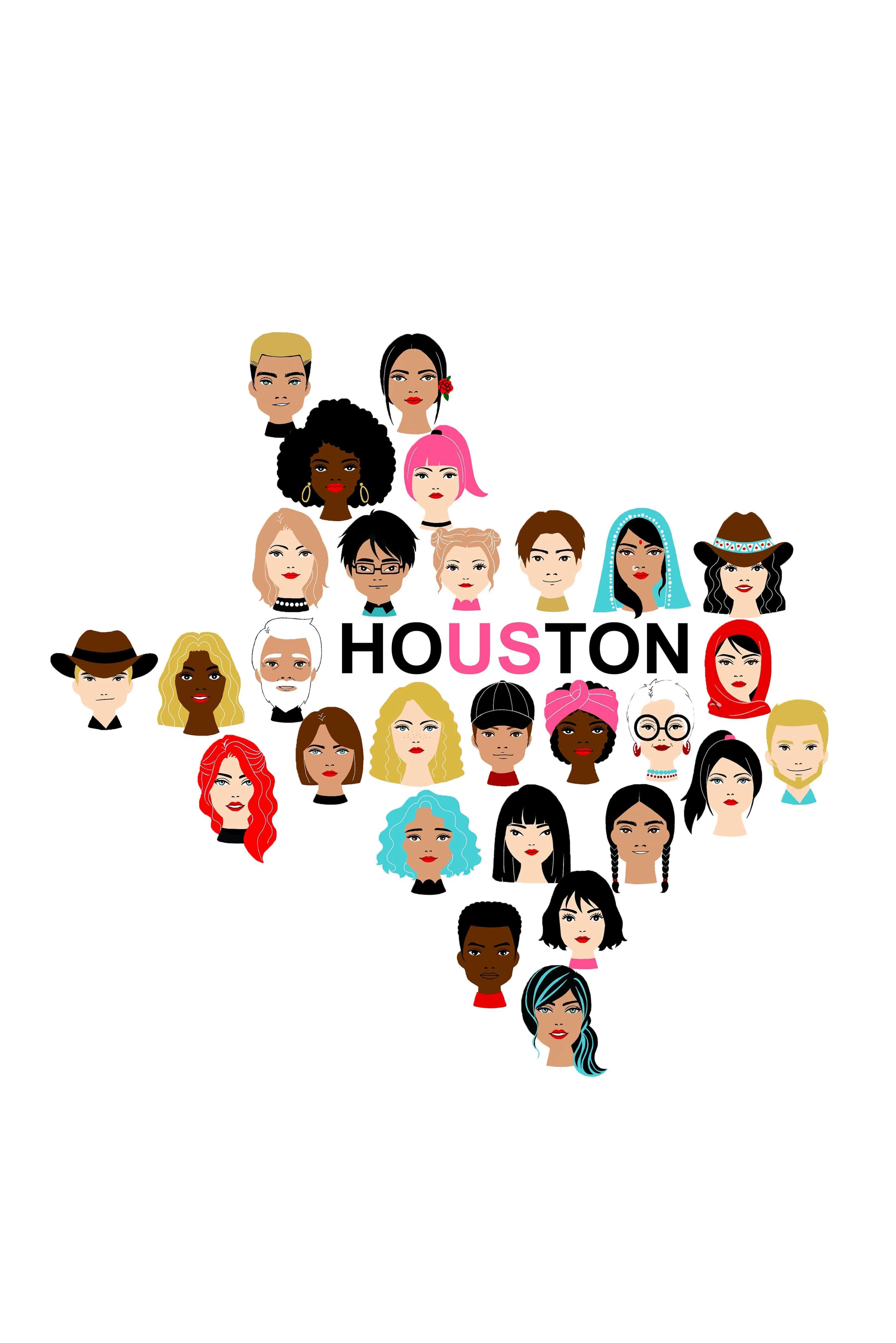 Houston Us T-Shirt in White