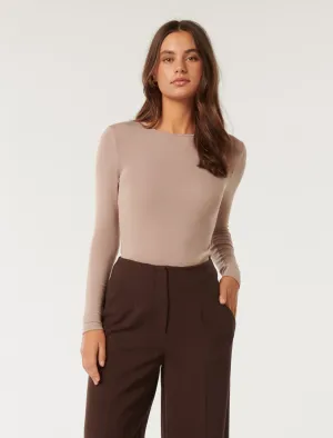 Janelle Long Sleeve Crew Neck Top