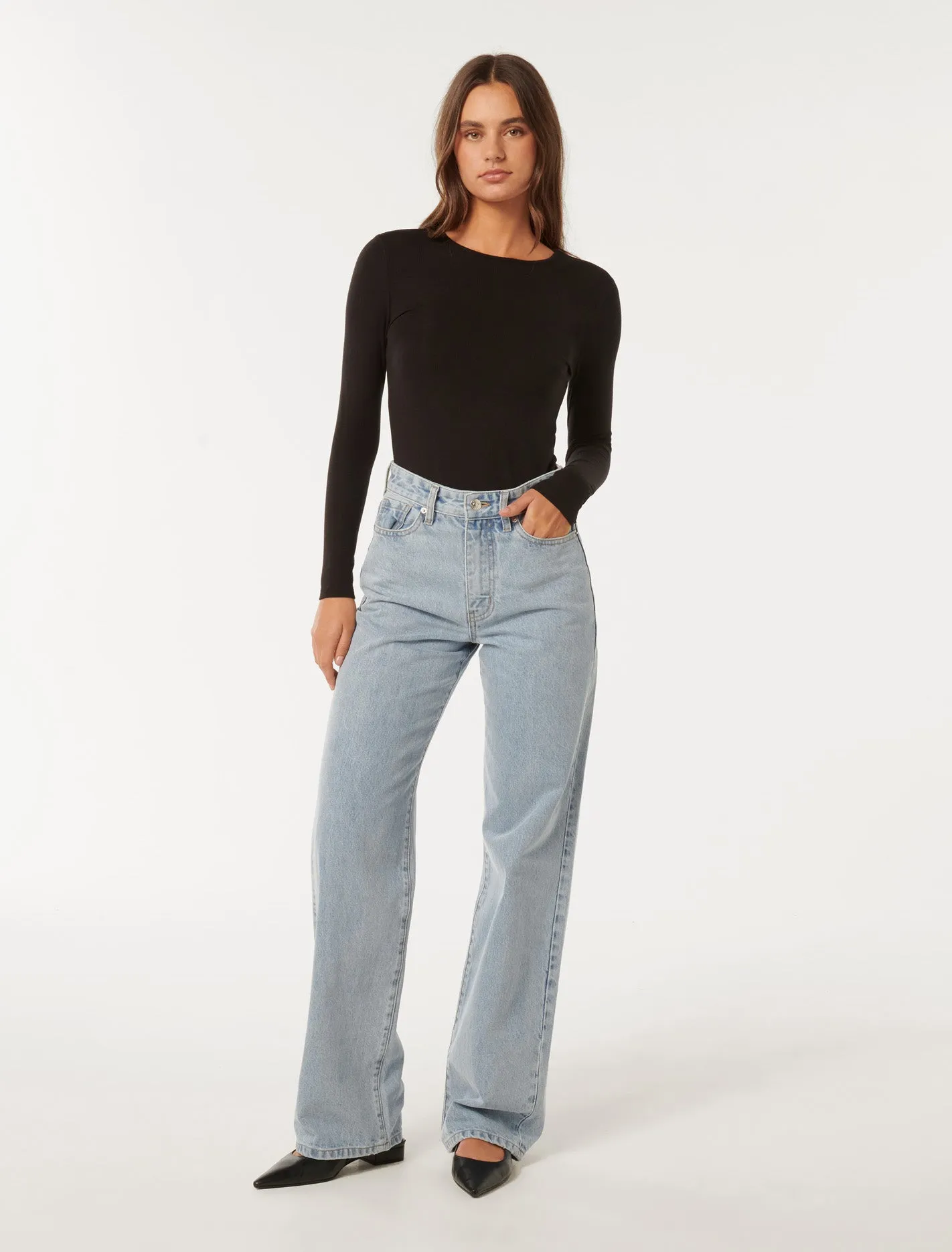 Janelle Long Sleeve Crew Neck Top