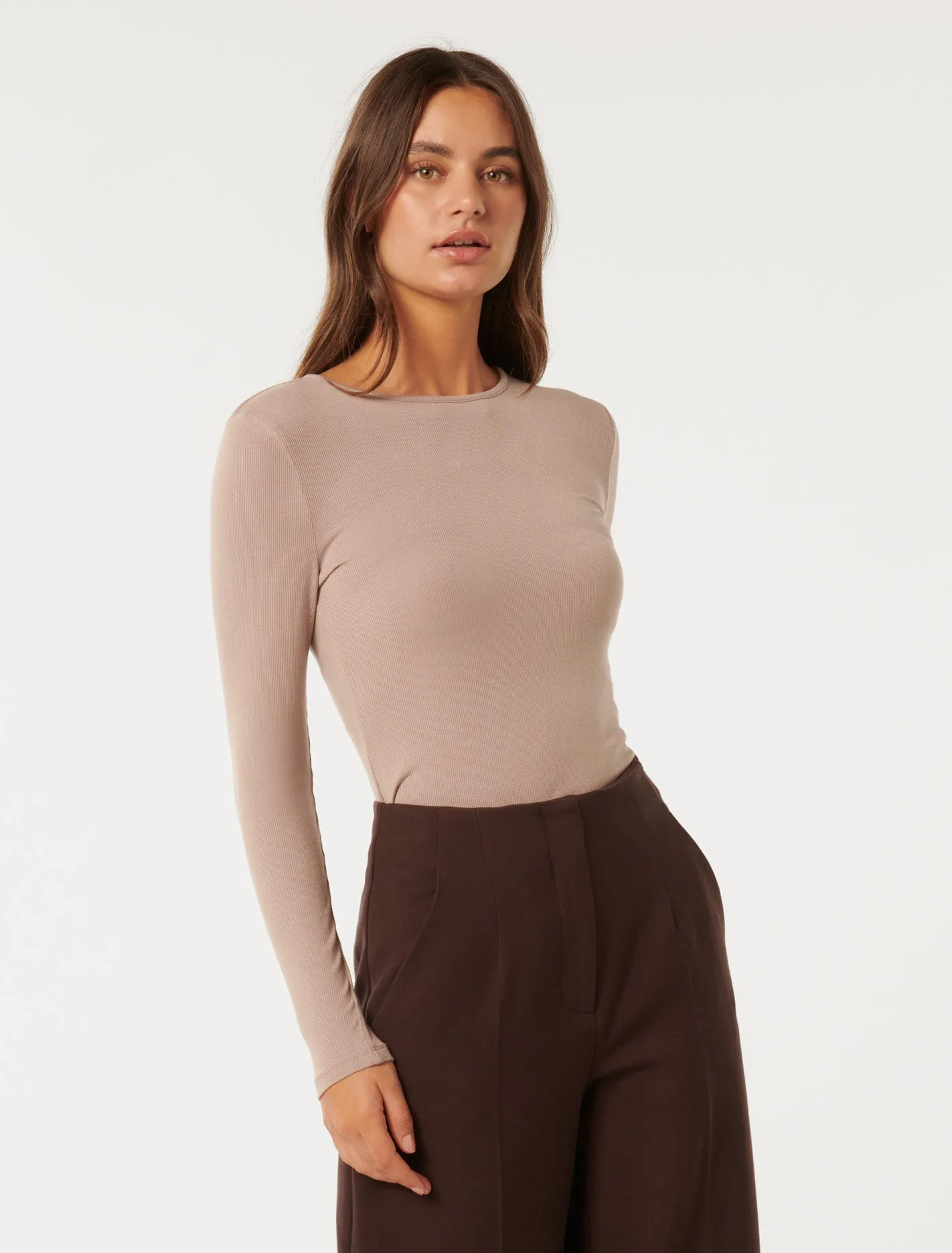 Janelle Long Sleeve Crew Neck Top