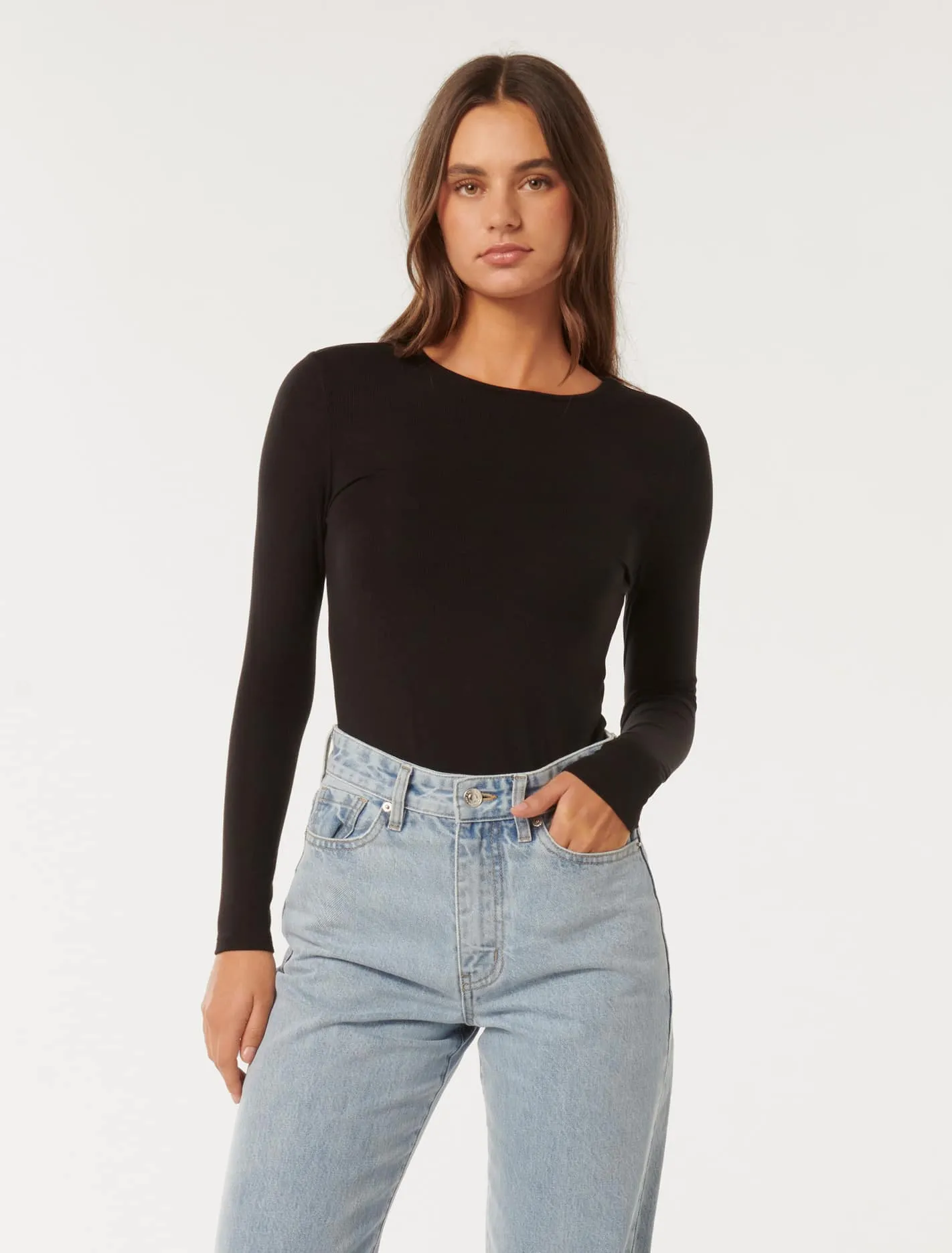 Janelle Long Sleeve Crew Neck Top