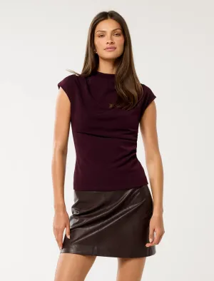 Leenah Grown On Neck Crepe Top