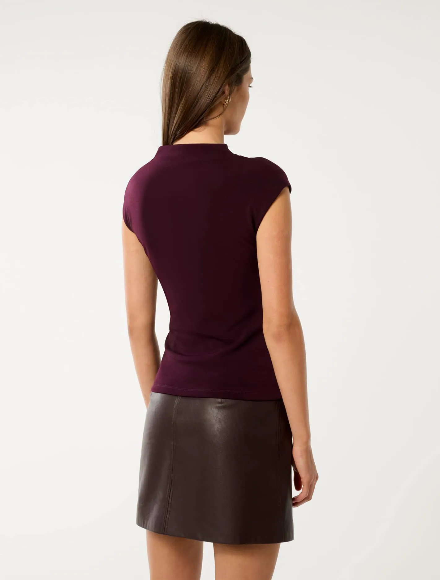Leenah Grown On Neck Crepe Top