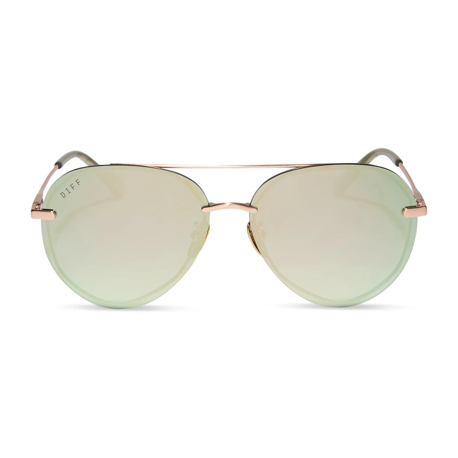 LENOX - BRUSHED CHAMPAGNE   COOL MATCHA MIRROR   POLARIZED SUNGLASSES