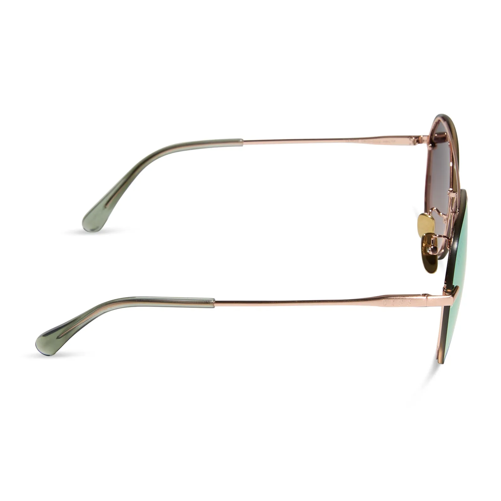 LENOX - BRUSHED CHAMPAGNE   COOL MATCHA MIRROR   POLARIZED SUNGLASSES