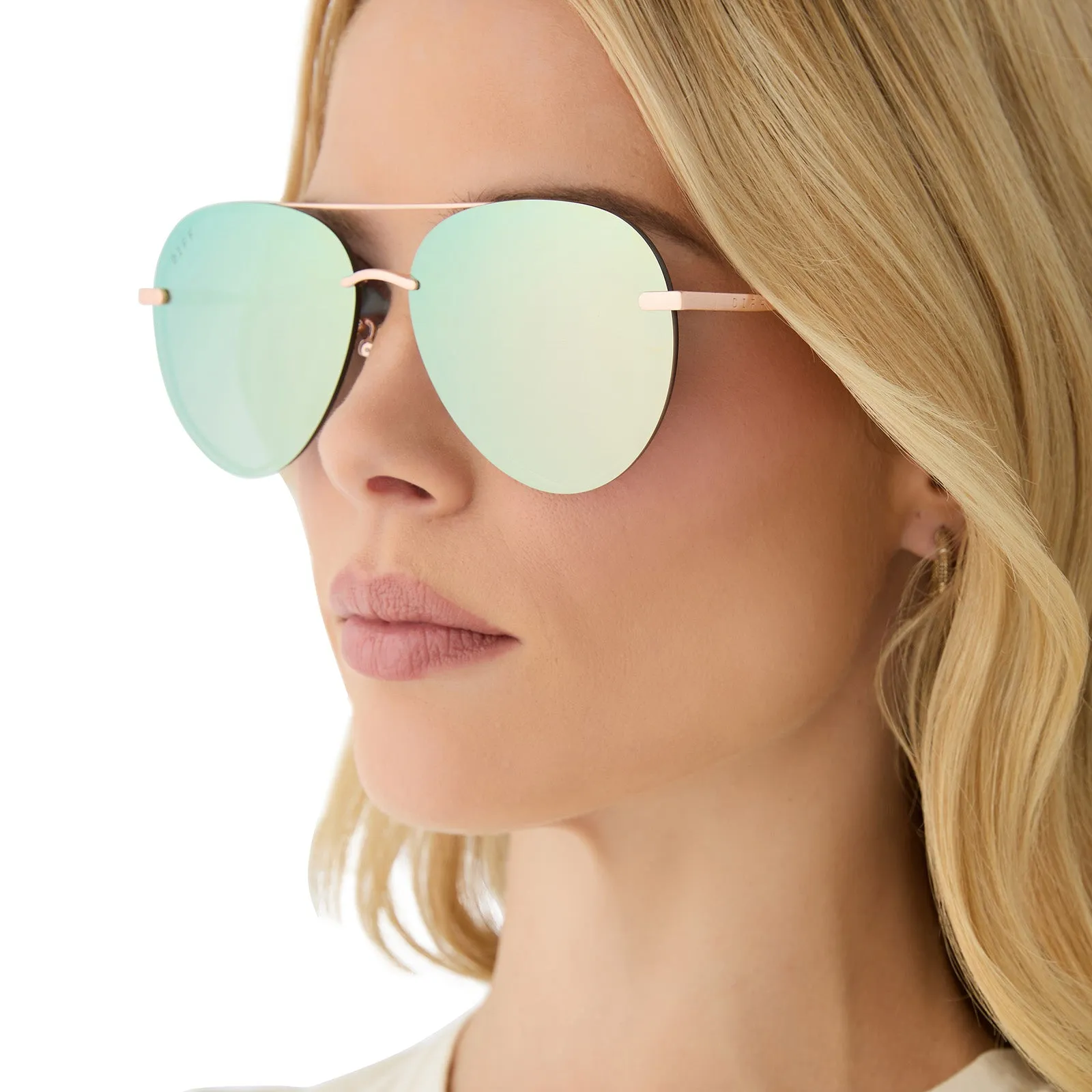LENOX - BRUSHED CHAMPAGNE   COOL MATCHA MIRROR   POLARIZED SUNGLASSES