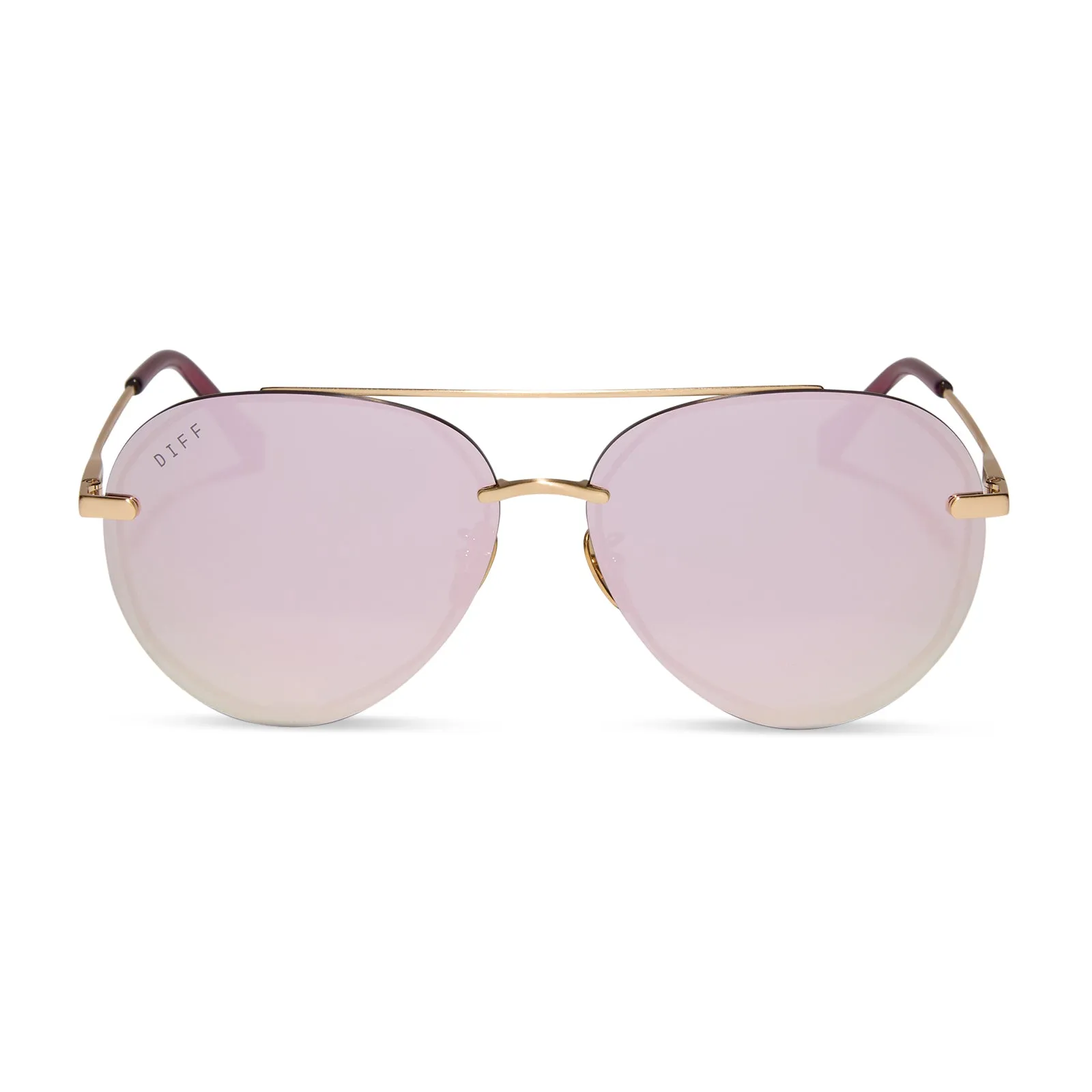 LENOX - BRUSHED GOLD   CHERRY BLOSSOM MIRROR SUNGLASSES