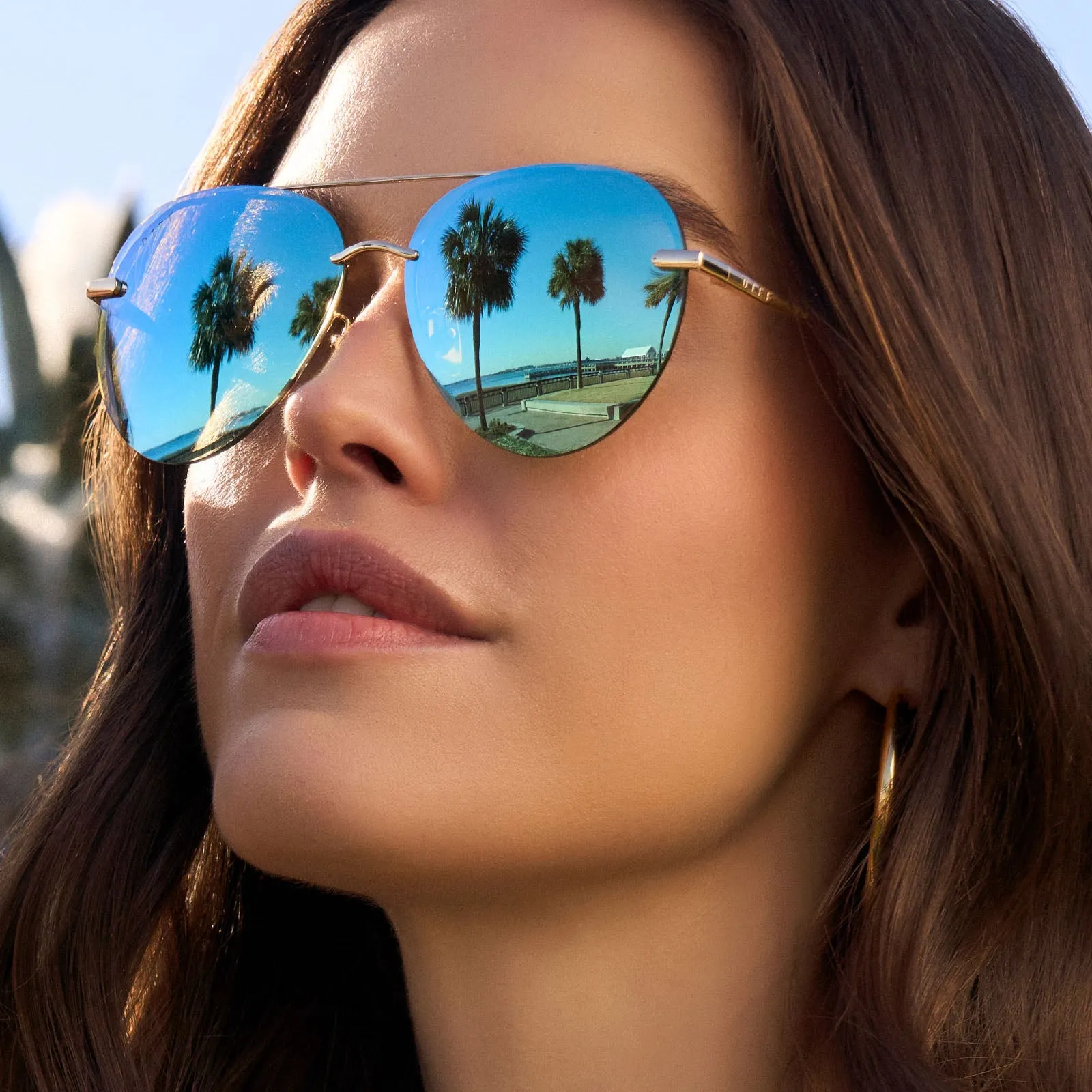 LENOX - GOLD   AQUATIC AWE MIRROR SUNGLASSES