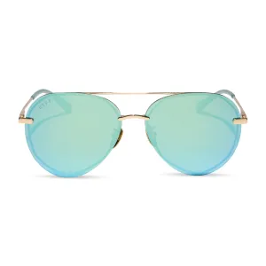 LENOX - GOLD   AQUATIC AWE MIRROR SUNGLASSES