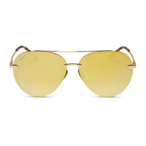 LENOX - GOLD   BRILLIANT GOLD MIRROR   POLARIZED SUNGLASSES