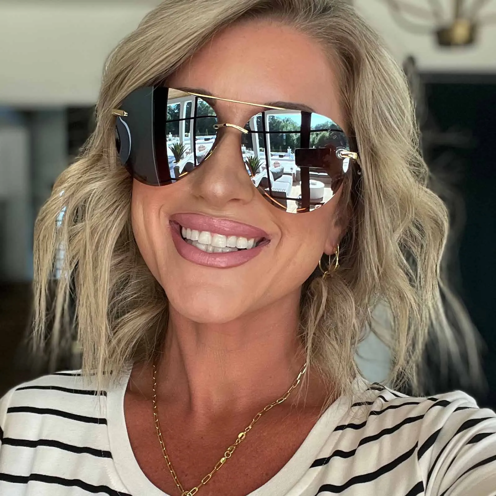 LENOX - GOLD   BROWN GRADIENT MIRROR POLARIZED SUNGLASSES