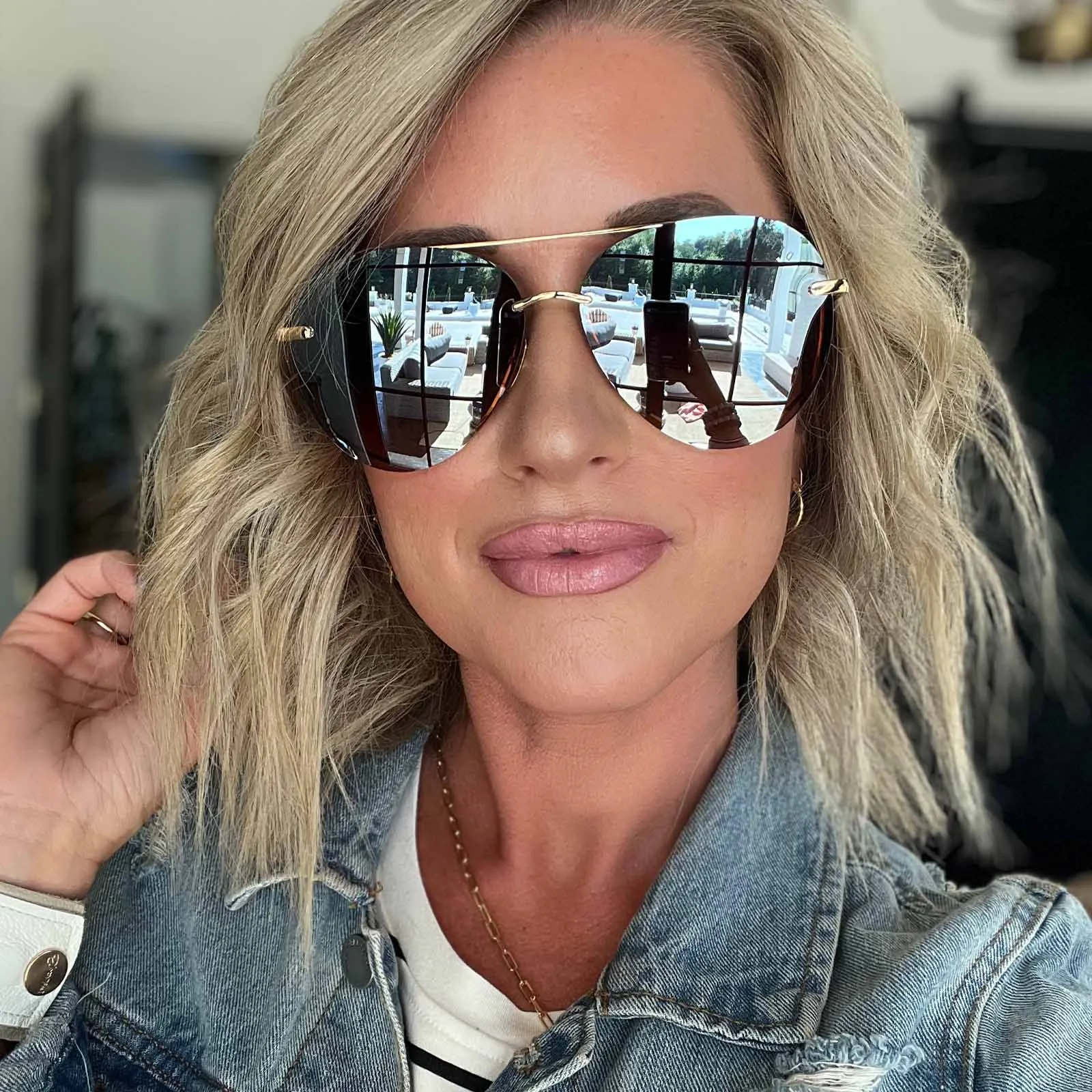 LENOX - GOLD   BROWN GRADIENT MIRROR POLARIZED SUNGLASSES
