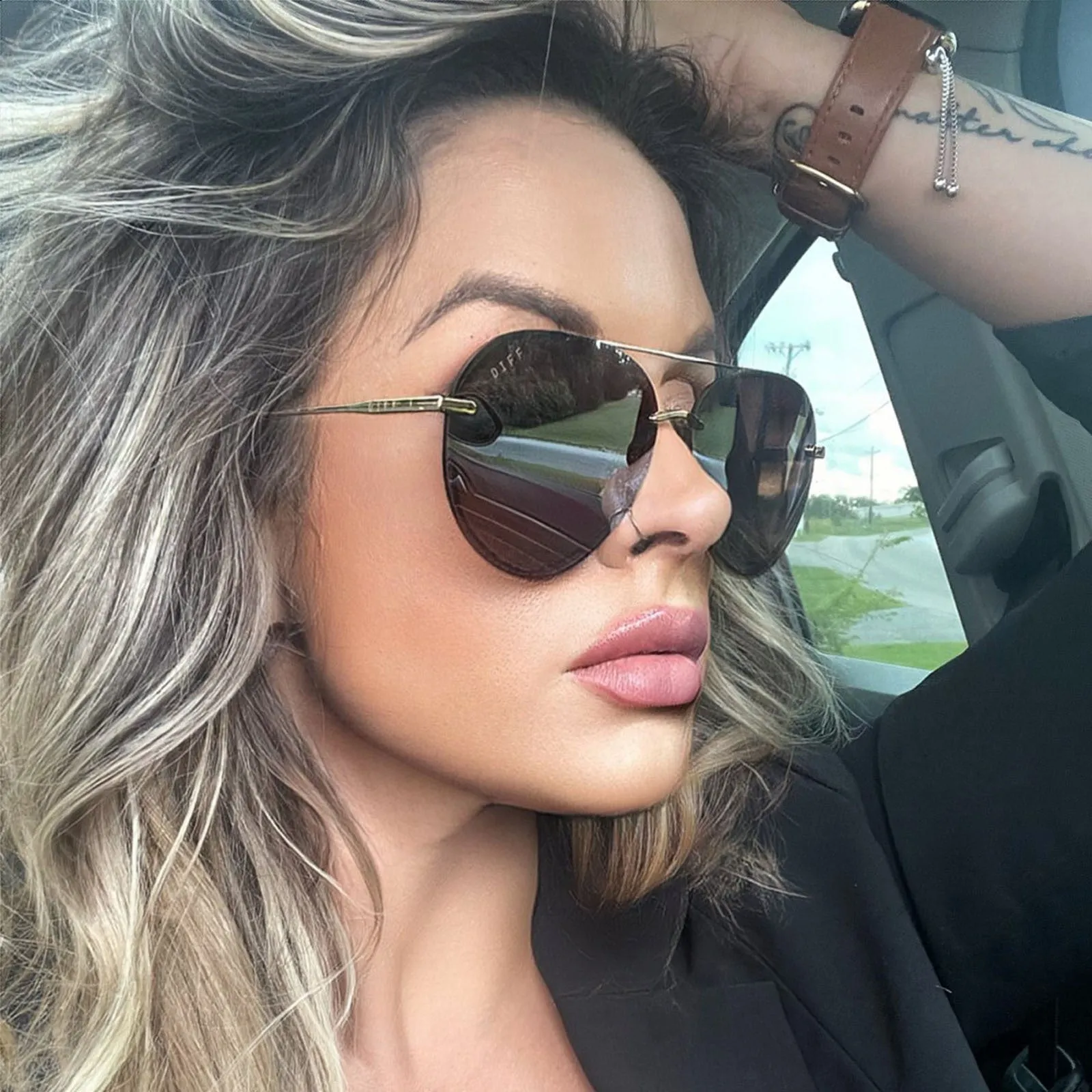 LENOX - GOLD   BROWN GRADIENT MIRROR POLARIZED SUNGLASSES