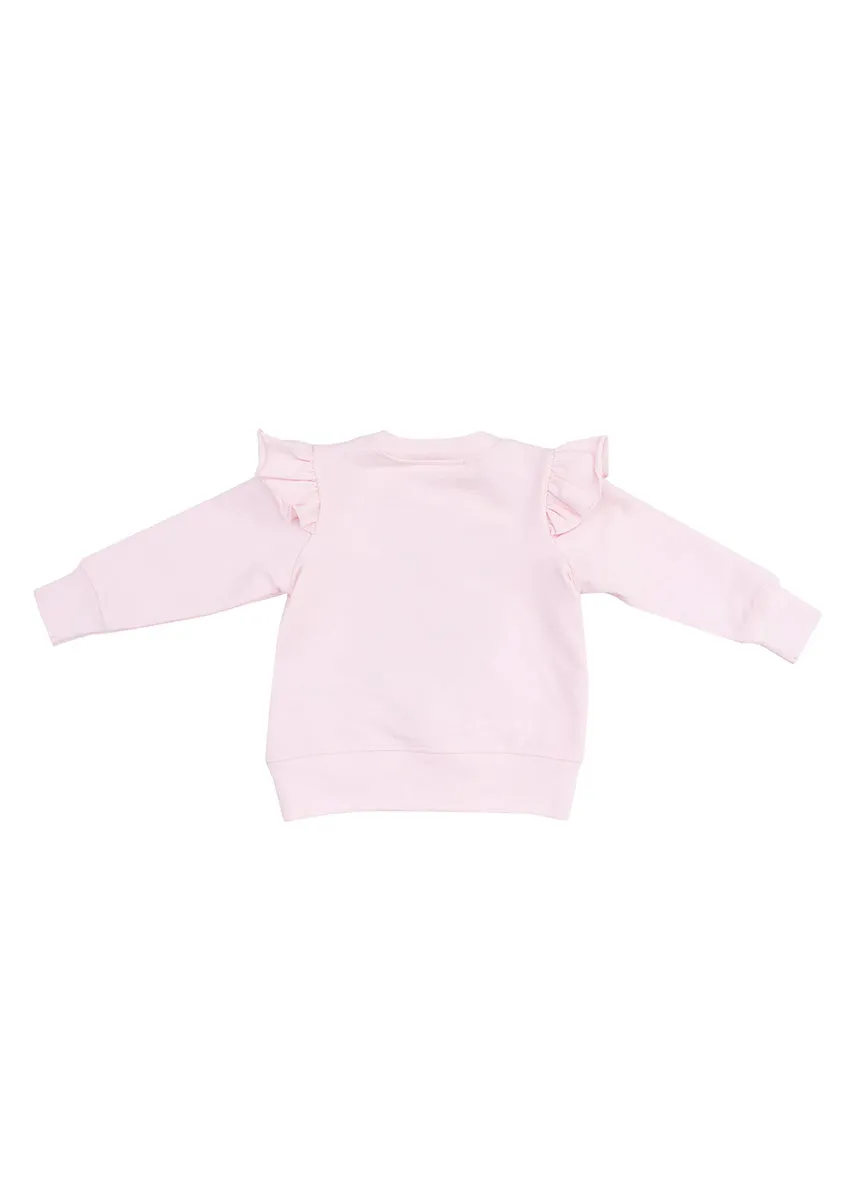 Lil Sis Ruffle Sweatshirt - Pink