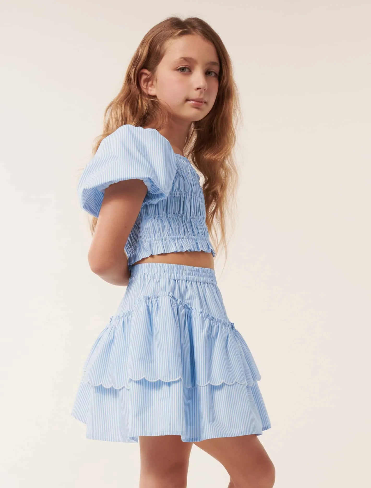 Lilliana Shirred Puff Teen Top