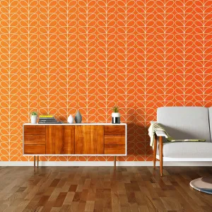 Linear Stem Tomato Wallpaper - 52cm x 10m