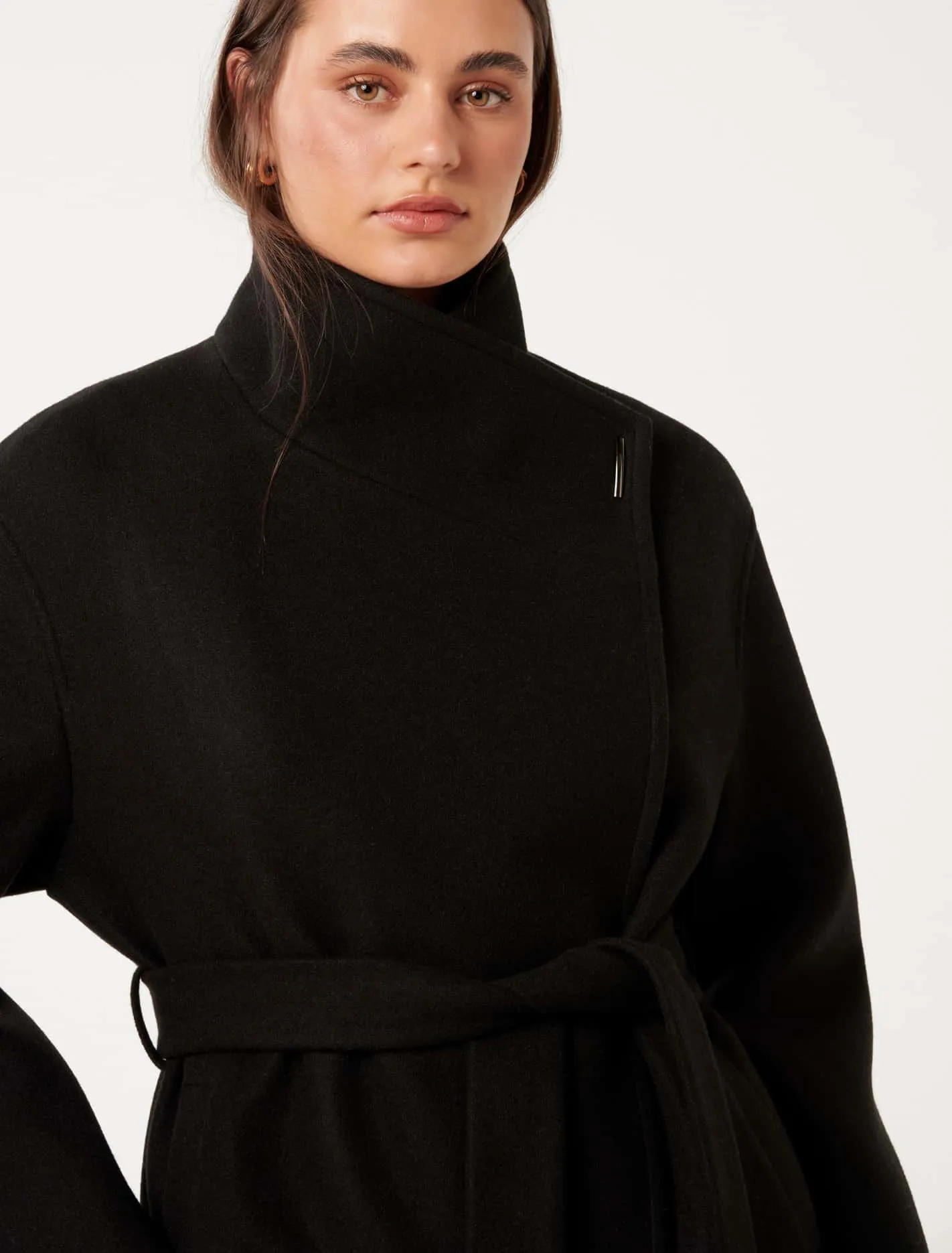 Lola Funnel Neck Wrap Coat