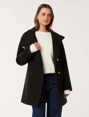 Lola Funnel Neck Wrap Coat