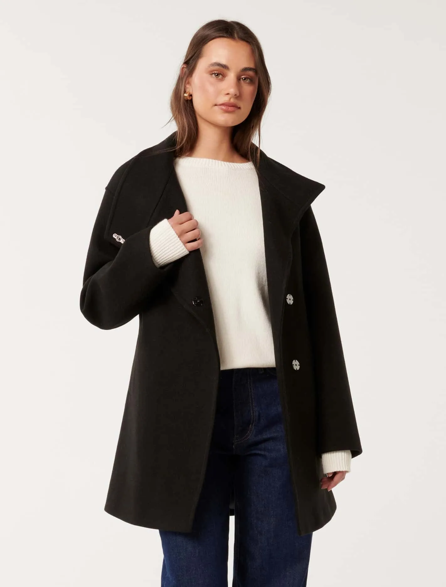 Lola Funnel Neck Wrap Coat