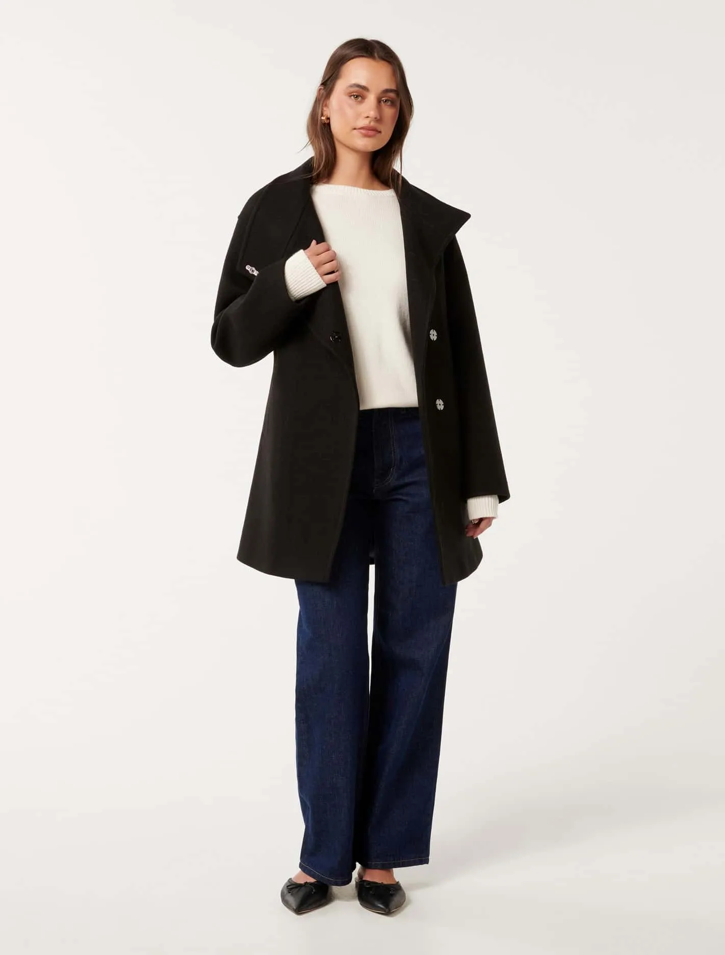 Lola Funnel Neck Wrap Coat
